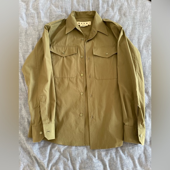 Marni shirt / 46 / military green - Picture 4 of 4
